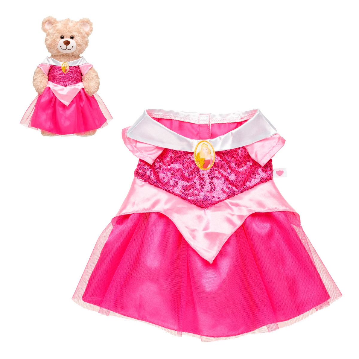 Vestido Bella Durmiente 3 Disney Build-A-Bear Categoría: Ropa Build-a-Bear Tipo producto: Accesorios para muñecas y muñecos de acción